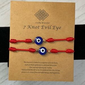 Evil‎ eye 7 knot bracelet